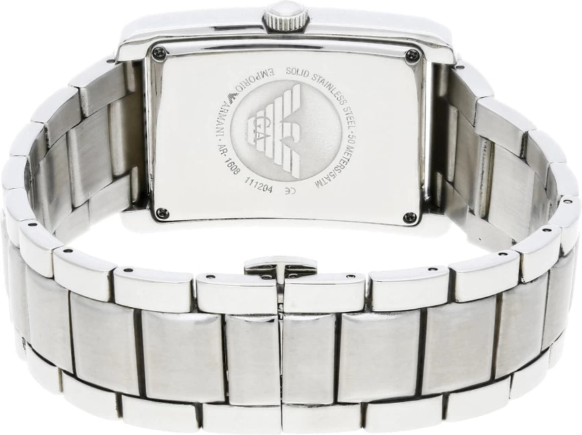  Shop Authentic Emporio Armani Classic Analog Black Dial Silver Steel Strap Watch For Men - AR1608 - Luxxuri