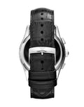  Shop Authentic Emporio Armani Valente Chronograph Black Dial Black Leather Strap Watch For Men - AR1633 - Luxxuri