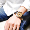  Shop Authentic Emporio Armani Valente Chronograph Amber Dial Brown Leather Strap Watch For Men - AR1634 - Luxxuri