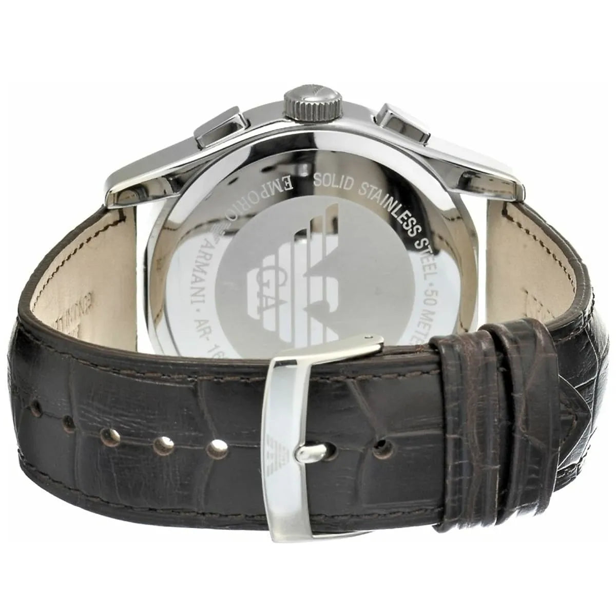  Shop Authentic Emporio Armani Valente Chronograph Amber Dial Brown Leather Strap Watch For Men - AR1634 - Luxxuri