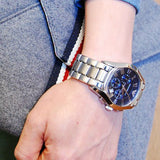  Shop Authentic Emporio Armani Classic Blue Dial Silver Steel Strap Watch For Men - AR1635 - Luxxuri