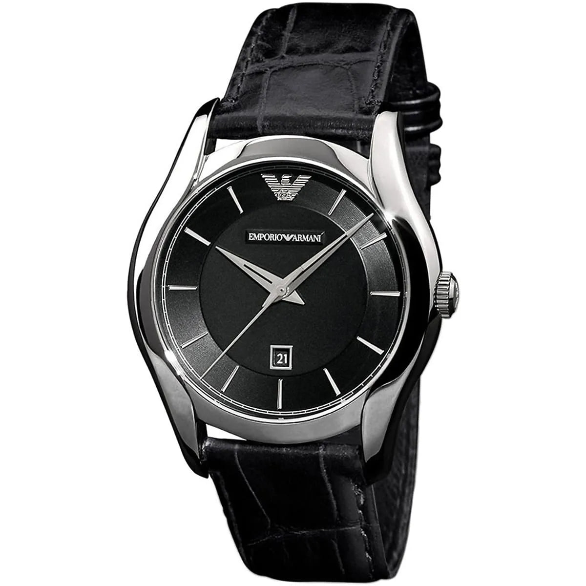  Shop Authentic Emporio Armani Valente Black Dial Black Leather Strap Watch For Men - AR0643 - Luxxuri