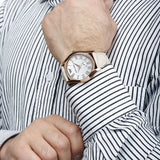  Shop Authentic Emporio Armani Valente Analog Beige Dial Beige Leather Strap Watch For Men - AR1667 - Luxxuri