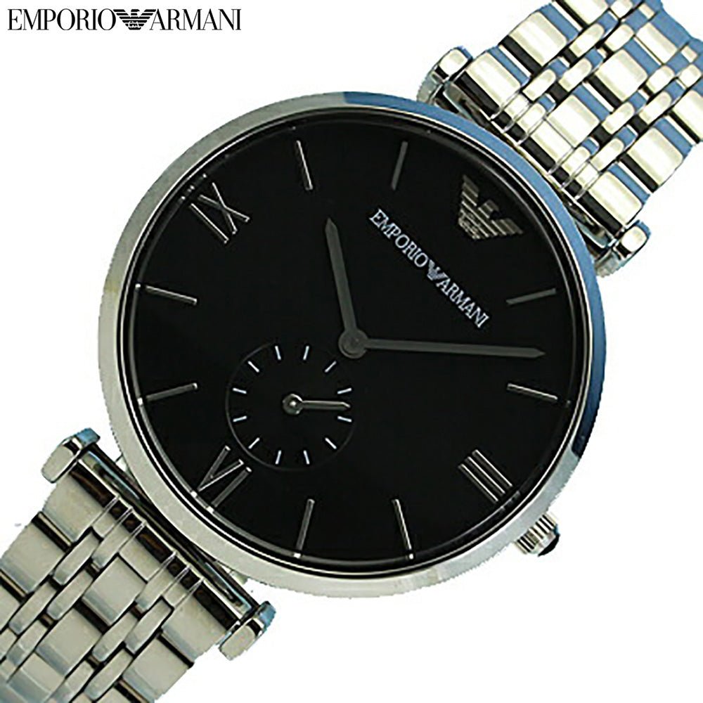  Shop Authentic Emporio Armani Retro Black Dial Silver Steel Strap Watch For Men - AR1676 - Luxxuri