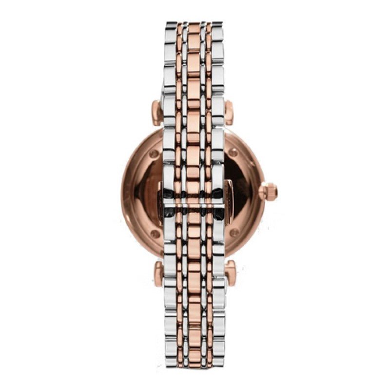  Shop Authentic Emporio Armani Retro Silver Dial Two Tone Steel Strap Watch For Men - AR1677 - Luxxuri