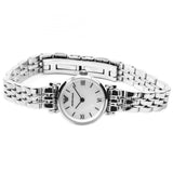  Shop Authentic Emporio Armani Gianni T Bar Mother of Pearl Dial Silver Steel Strap Watch For Women - AR1688 - Luxxuri