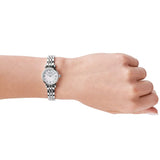  Shop Authentic Emporio Armani Gianni T Bar Mother of Pearl Dial Silver Steel Strap Watch For Women - AR1688 - Luxxuri