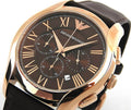  Shop Authentic Emporio Armani Chronograph Brown Dial Brown Leather Strap Watch For Men - AR1701 - Luxxuri
