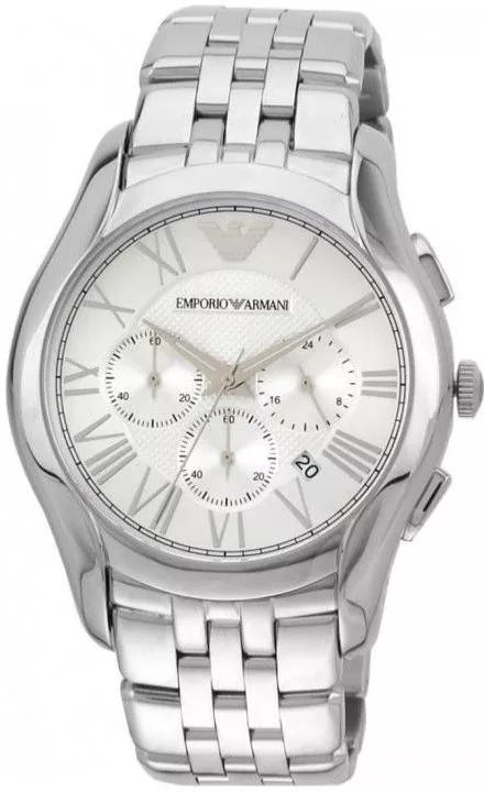  Shop Authentic Emporio Armani Velente Chronograph Quartz Silver Dial Silver Steel Strap Watch For Men - AR1702 - Luxxuri