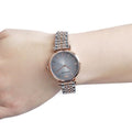 Emporio Armani Gianni T Bar Grey Dial Two Tone Stainless Steel Watch For Women - AR1725