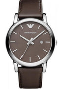  Shop Authentic Emporio Armani Classic Quartz Brown Dial Brown Leather Strap Watch For Men - AR1729 - Luxxuri