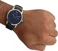  Shop Authentic Emporio Armani Classic Quartz Blue Dial Black Leather Strap Watch For Men - AR1731 - Luxxuri