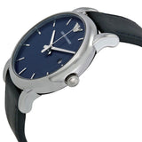  Shop Authentic Emporio Armani Classic Quartz Blue Dial Black Leather Strap Watch For Men - AR1731 - Luxxuri
