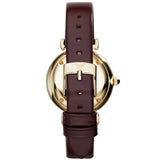  Shop Authentic Emporio Armani Gianni T Bar Burgundy Dial Burgundy Leather Strap Watch For Women - AR1758 - Luxxuri