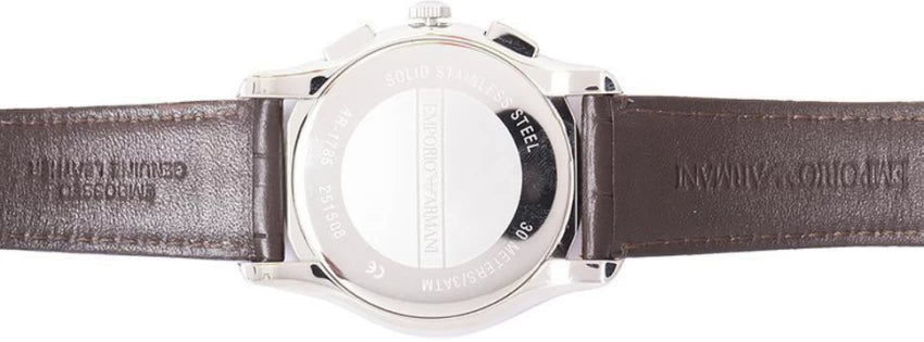  Shop Authentic Emporio Armani Valente Chronograph Brown Dial Brown Leather Strap Watch For Men - AR1785 - Luxxuri