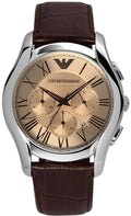  Shop Authentic Emporio Armani Valente Chronograph Brown Dial Brown Leather Strap Watch For Men - AR1785 - Luxxuri