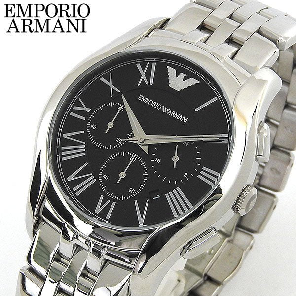  Shop Authentic Emporio Armani Classic Chronograph Black Dial Silver Steel Strap Watch For Men - AR1786 - Luxxuri