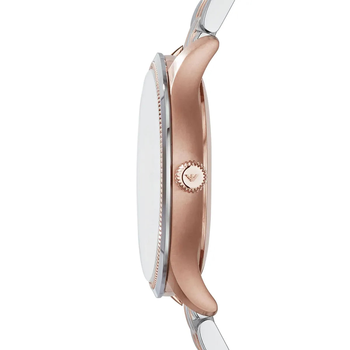  Shop Authentic Emporio Armani Classic Silver Dial Two Tone Steel Strap Watch For Men - AR1839 - Luxxuri