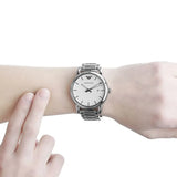  Shop Authentic Emporio Armani Classic Luigi Quartz Silver Dial Silver Steel Strap Watch For Men - AR1854 - Luxxuri