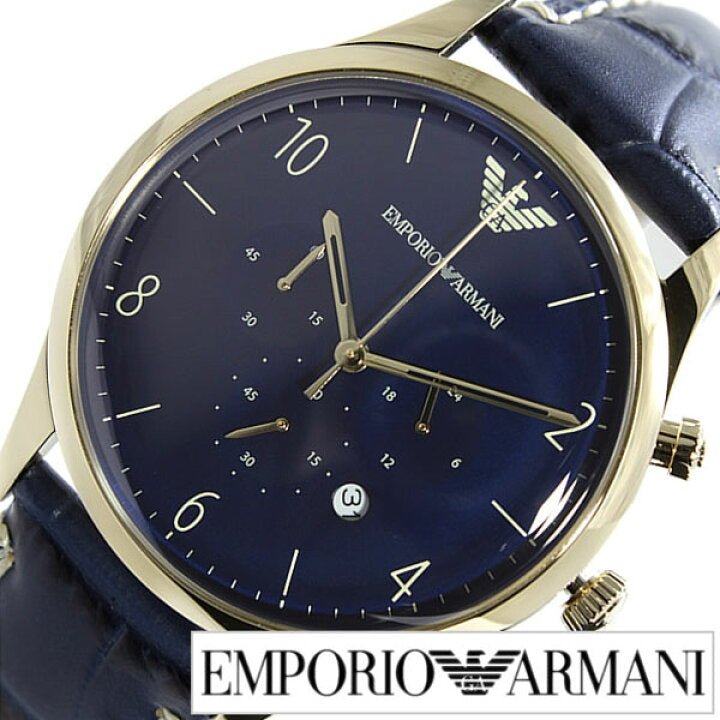 Shop Authentic Emporio Armani Chronograph Midnight Blue Dial Blue Leather Strap Watch For Men - AR1862 - Luxxuri