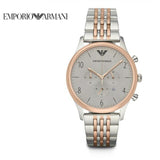  Shop Authentic Emporio Armani Beta Chronograph Grey Dial Two Tone Steel Strap Watch For Men - AR1864 - Luxxuri