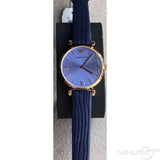  Shop Authentic Emporio Armani Gianni T Bar Blue Dial Blue Leather Strap Watch For Women - AR1875 - Luxxuri