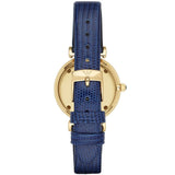  Shop Authentic Emporio Armani Gianni T Bar Blue Dial Blue Leather Strap Watch For Women - AR1875 - Luxxuri