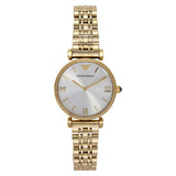 Shop Authentic Emporio Armani Gianni T Bar Silver Dial Gold Stainless Steel Strap Watch For Women - AR1877 - Luxxuri