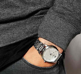  Shop Authentic Emporio Armani Classic Chronograph Silver Dial Silver Steel Strap Watch For Men - AR1879 - Luxxuri