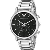  Shop Authentic Emporio Armani Luigi Black Dial Silver Steel Strap Watch For Men - AR1894 - Luxxuri