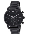  Shop Authentic Emporio Armani Meccanico Skeleton Black Dial Black Steel Strap Watch For Men - AR60045 - Luxxuri