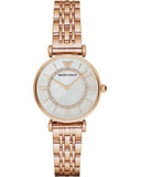  Shop Authentic Emporio Armani Gianni T Bar Mother of Pearl Rose Gold Stainless Steel Strap Watch For Women - AR1909 - Luxxuri