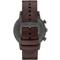 Emporio Armani Classic Chronograph Black Dial Brown Leather Strap Watch For Men - AR1919