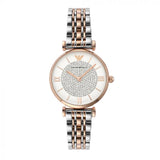  Shop Authentic Emporio Armani Gianni T Bar White Dial Two Tone Steel Strap Watch For Women - AR1926 - Luxxuri