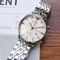  Shop Authentic Emporio Armani Chonograph SIlver Dial Silver Steel Strap Watch For Men - AR1933 - Luxxuri