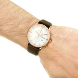  Shop Authentic Emporio Armani Retro Quartz White Dial Brown Leather Strap Watch For Men - AR1936 - Luxxuri
