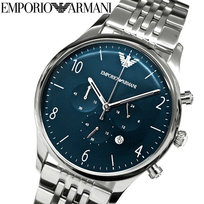  Shop Authentic Emporio Armani Chronograph Blue Dial Silver Steel Strap Watch For Men - AR1942 - Luxxuri