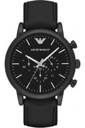  Shop Authentic Emporio Armani Luigi Chronohraph Black Dial Black Leather Strap Watch For Men - AR1970 - Luxxuri