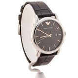  Shop Authentic Emporio Armani Luigi Quartz Gray Dial Brown Leather Strap Watch For Men - AR1996 - Luxxuri