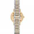 Emporio Armani Gianni T Bar Analog White Dial Two Tone Steel Strap Watch For Women - AR2076