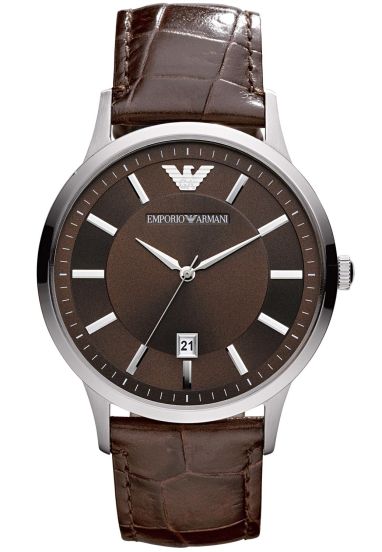  Shop Authentic Emporio Armani Renato Classic Brown Dial Brown Leather Strap Watch For Men - AR2413 - Luxxuri