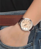  Shop Authentic Emporio Armani Classic Quartz Brown Dial Brown Leather Strap Watch For Men - AR2427 - Luxxuri
