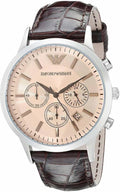  Shop Authentic Emporio Armani Classic Chronograph Beige Dial Brown Leather Strap Watch For Men - AR2433 - Luxxuri