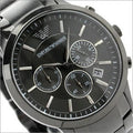  Shop Authentic Emporio Armani Classic Chronograph Black Dial Black Stainless Steel Strap Watch For Men - AR2453 - Luxxuri