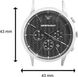  Shop Authentic Emporio Armani Renato Chronograph Black Dial Brown Leather Strap Watch For Men - AR2482 - Luxxuri