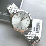  Shop Authentic Emporio Armani Classic Quartz Silver Dial Silver Steel Strap Watch For Men - AR1745 - Luxxuri