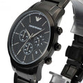  Shop Authentic Emporio Armani Dress Chronograph Quartz Black Dial Black Stainless Steel Strap Watch For Men - AR2485 - Luxxuri