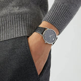  Shop Authentic Emporio Armani Luigi Quartz Black Dial Black Leather Strap Watch For Men - AR2500 - Luxxuri