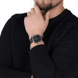  Shop Authentic Emporio Armani Luigi Quartz Black Dial Black Leather Strap Watch For Men - AR2500 - Luxxuri
