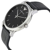  Shop Authentic Emporio Armani Luigi Quartz Black Dial Black Leather Strap Watch For Men - AR2500 - Luxxuri